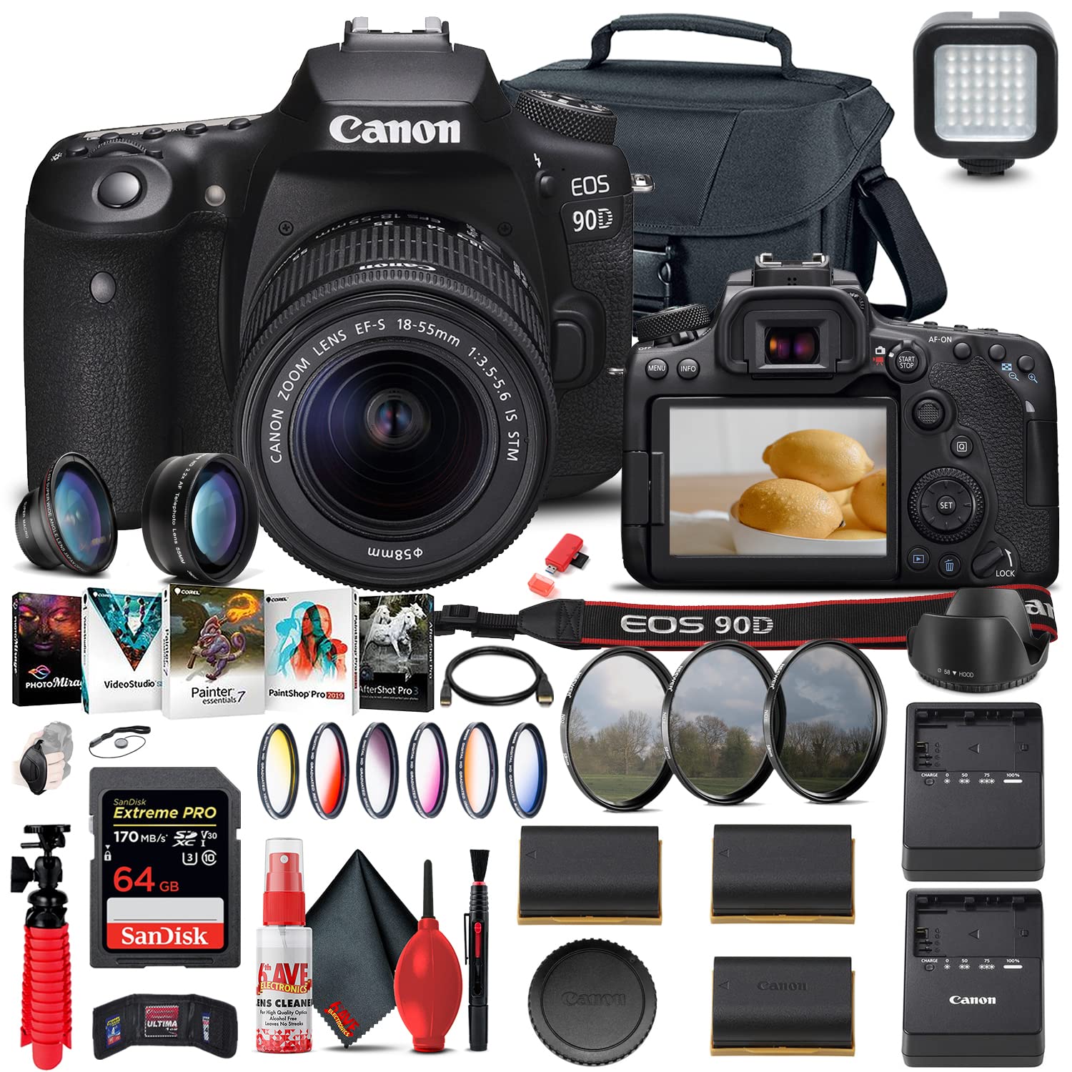 Amazon.com : Canon EOS 90D DSLR Camera with 18-55mm Lens (3616C009